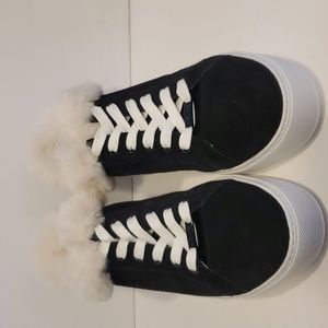 J Slides Womens Mellia Black Suede Sneakers Size 10 NWOT'S